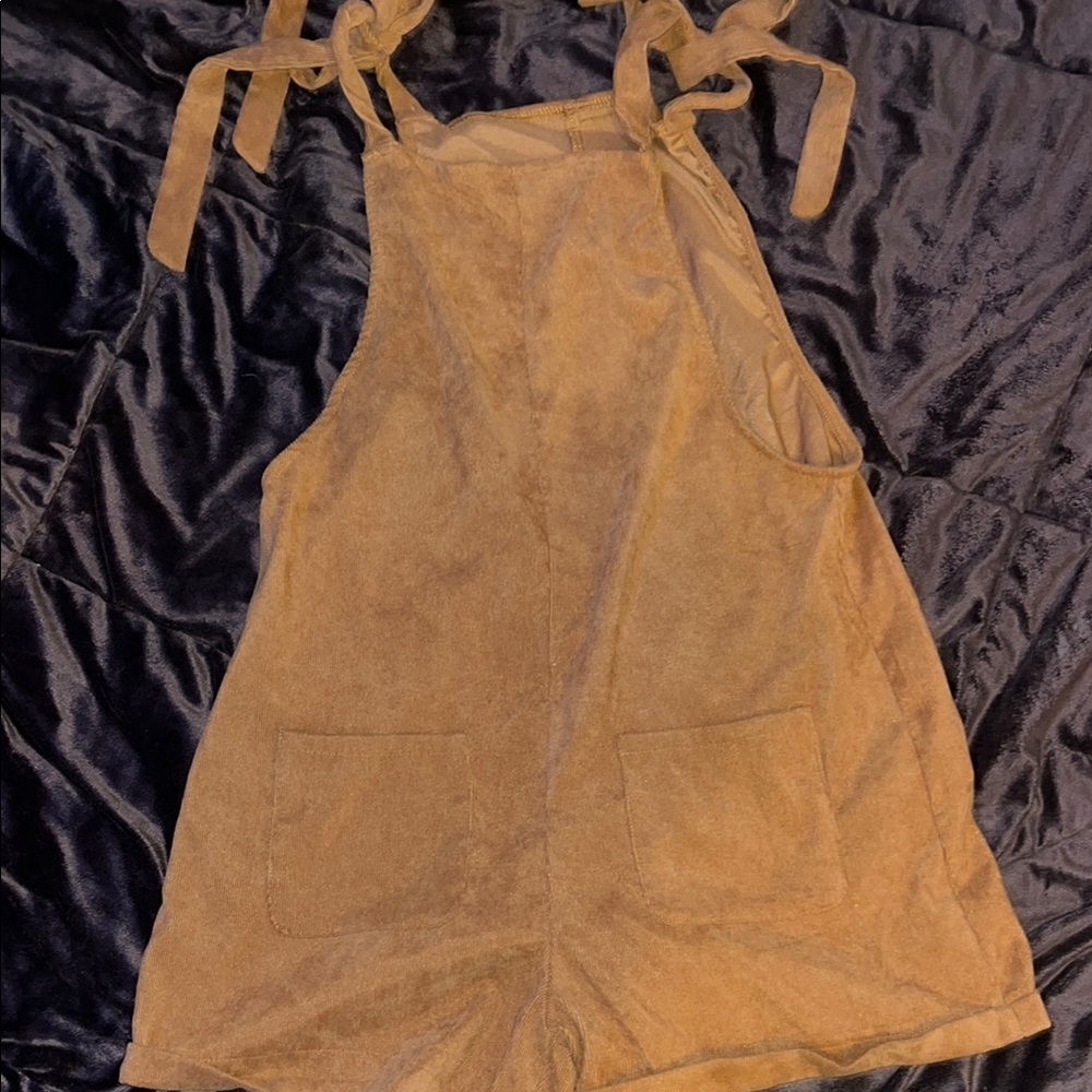 Brown corduroy romper